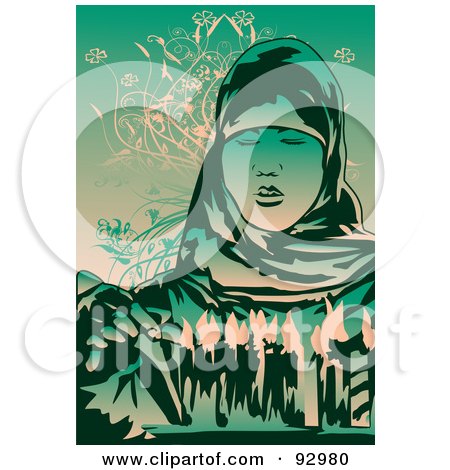 Royalty-Free (RF) Clipart Illustration of a Sasana Woman - 2 by mayawizard101