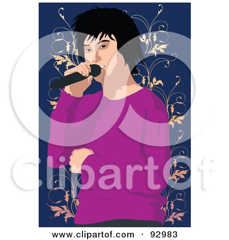 Royalty-Free (RF) Clipart Illustration of a Vocalist Man - 5 by mayawizard101