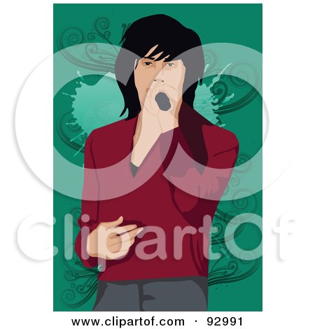Royalty-Free (RF) Clipart Illustration of a Vocalist Man - 4 by mayawizard101