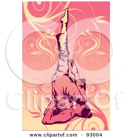 Royalty-Free (RF) Clipart Illustration of a Yoga Woman by mayawizard101