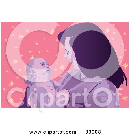 Royalty-Free (RF) Clipart Illustration of a Mom And Child - 21 by mayawizard101