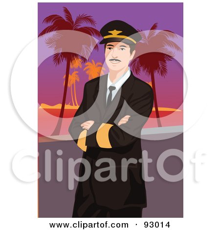 Royalty-Free (RF) Clipart Illustration of a Ship Captain - 4 by mayawizard101