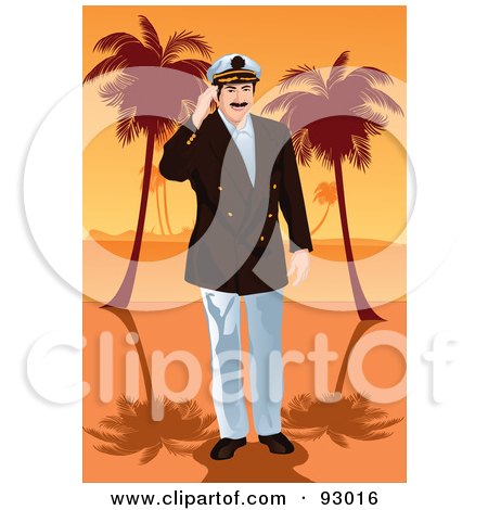 Royalty-Free (RF) Clipart Illustration of a Ship Captain - 1 by mayawizard101