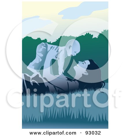 Royalty-Free (RF) Clipart Illustration of a Mom And Child - 19 by mayawizard101