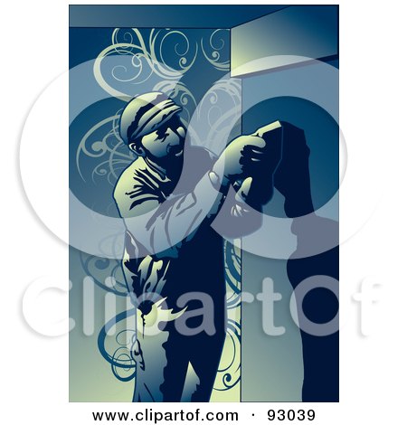 Royalty-Free (RF) Clipart Illustration of a Construction Worker Guy - 8 by mayawizard101