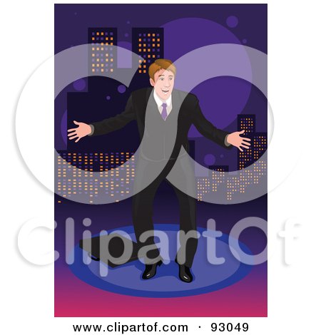 Royalty-Free (RF) Clipart Illustration of an Urban Business Man - 15 by mayawizard101