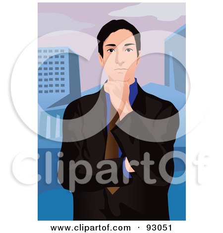 Royalty-Free (RF) Clipart Illustration of an Urban Business Man - 17 by mayawizard101