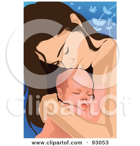 Royalty-Free (RF) Clipart Illustration of a Mom And Child - 20 by mayawizard101
