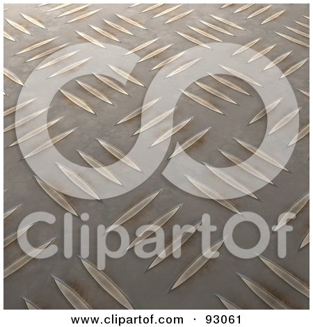 Royalty-Free (RF) Clipart Illustration of a Golden Light On A Diamond Plate Background by Arena Creative
