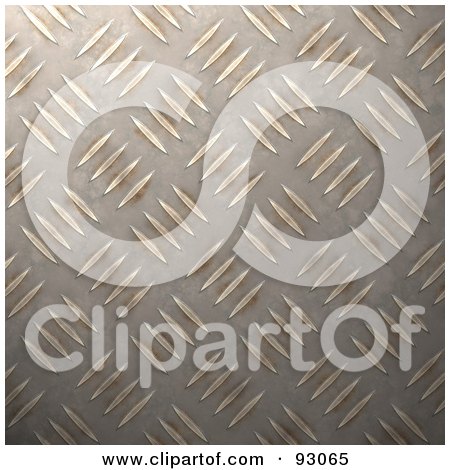 Royalty-Free (RF) Clipart Illustration of a Gold Diamond Plate Pattern Background by Arena Creative
