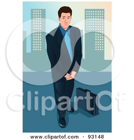 Royalty-Free (RF) Clipart Illustration of an Urban Business Man - 13 by mayawizard101