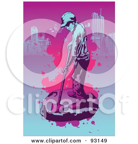 Royalty-Free (RF) Clipart Illustration of an Industrial Worker - 1 by mayawizard101