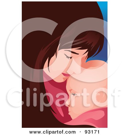 Royalty-Free (RF) Clipart Illustration of a Mom And Child - 2 by mayawizard101