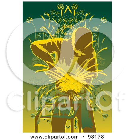 Royalty-Free (RF) Clipart Illustration of a Working Welder - 7 by mayawizard101