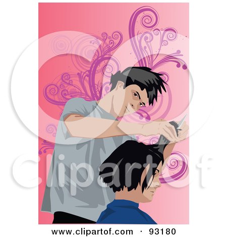 Royalty-Free (RF) Clipart Illustration of a Hair Dresser - 7 by
