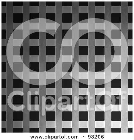 Royalty-Free (RF) Clipart Illustration of a Metal Mesh Grate Over Black - 3 by Arena Creative