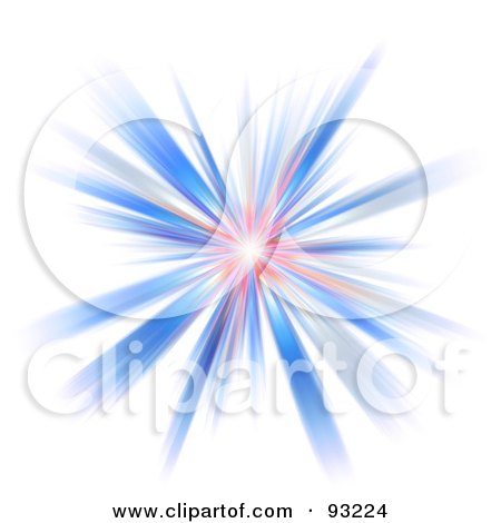 Royalty-Free (RF) Clipart Illustration of a Blue And Pink Burst On White by Arena Creative