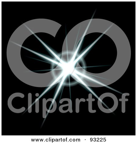 Royalty-Free (RF) Clipart Illustration of a White Burst On Black - 1 by Arena Creative