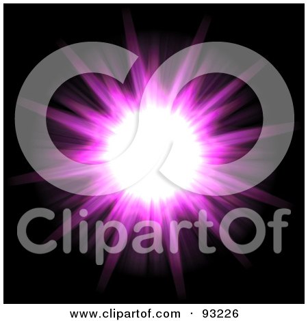 Royalty-Free (RF) Clipart Illustration of a White And Purple Burst On Black by Arena Creative
