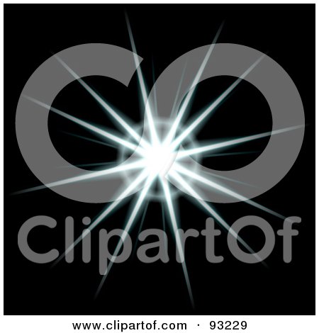 Royalty-Free (RF) Clipart Illustration of a White Burst On Black - 2 by Arena Creative