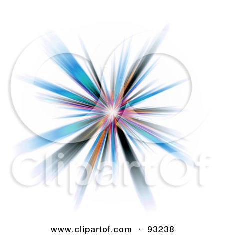Royalty-Free (RF) Clipart Illustration of a Colorful Star Or Burst On White by Arena Creative