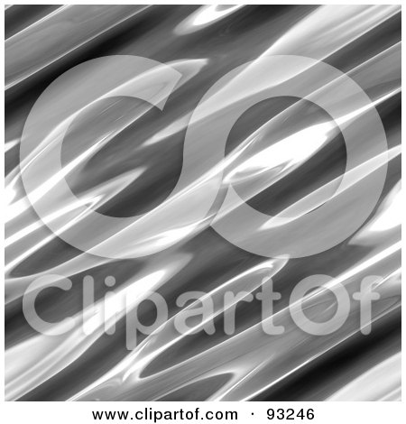 Royalty-Free (RF) Clipart Illustration of a Rippling Chrome Background by Arena Creative