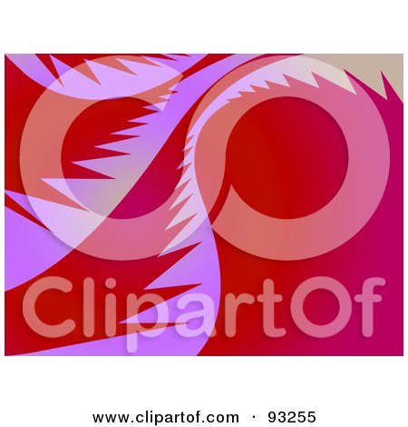 Royalty-Free (RF) Clipart Illustration of Purple Tropical Palm Leaves On Red  by Arena Creative