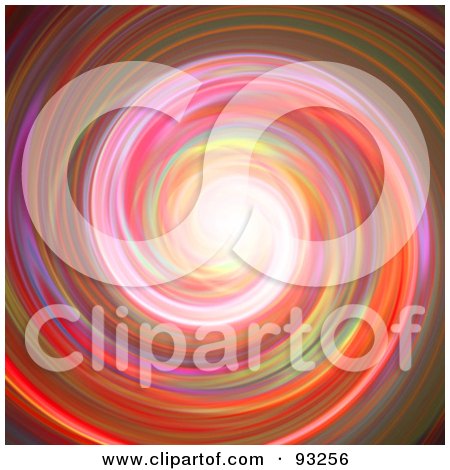 Royalty-Free (RF) Clipart Illustration of a Spiraling Colorful Vortex by Arena Creative
