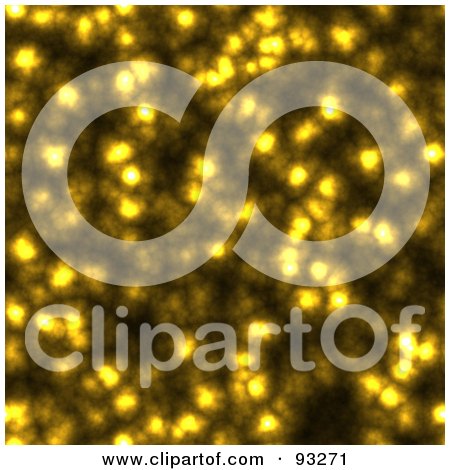 Royalty-Free (RF) Clipart Illustration of a Sparkling Yellow Background Of Lights by Arena Creative