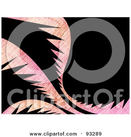 Royalty-Free (RF) Clipart Illustration of a Pink Grungy Palm On Black by Arena Creative