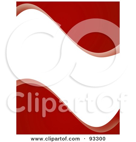 Royalty-Free (RF) Clipart Illustration of a White Text Box Waving Through Red by Arena Creative