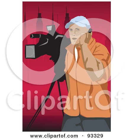 Royalty-Free (RF) Clipart Illustration of a Camera Man - 2 by mayawizard101