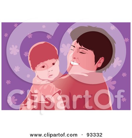 Royalty-Free (RF) Clipart Illustration of a Mom And Child - 3 by mayawizard101