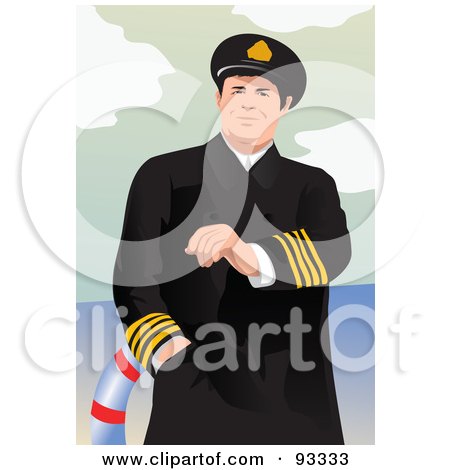 Royalty-Free (RF) Clipart Illustration of a Ship Captain - 5 by mayawizard101