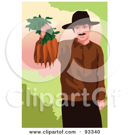Royalty-Free (RF) Clipart Illustration of a Farmer - 3 by mayawizard101