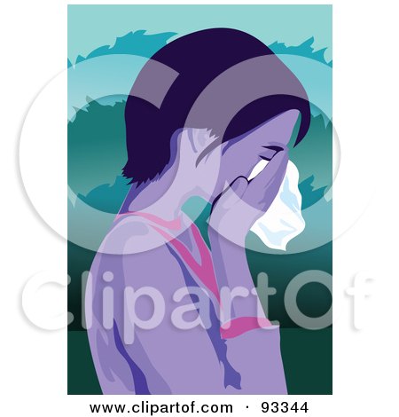 Royalty-Free (RF) Clipart Illustration of a Girl Crying - 1 by mayawizard101
