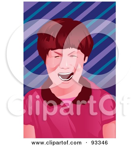 Royalty-Free (RF) Clipart Illustration of a Boy Crying - 1 by mayawizard101