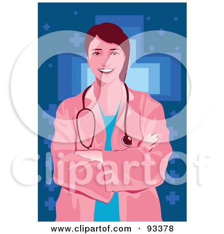 Royalty-Free (RF) Clipart Illustration of a Doctor - 8 by mayawizard101