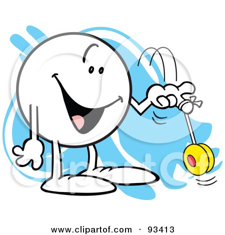 Royalty-Free (RF) Clipart Illustration of a Moodie Character With A Yo Yo by Johnny Sajem