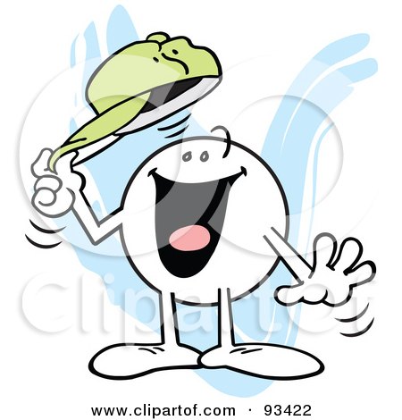 Royalty-Free (RF) Clipart Illustration of a Moodie Character Tipping His Hat by Johnny Sajem