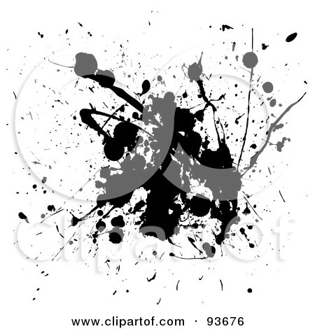 Royalty-Free (RF) Clipart Illustration of a Grungy Black Splatter Of Ink - 2 by michaeltravers