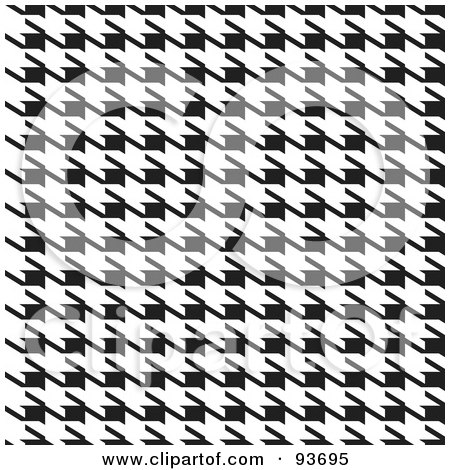 Royalty-Free (RF) Clipart Illustration of a Seamless Houndstooth Black And White Pattern by michaeltravers