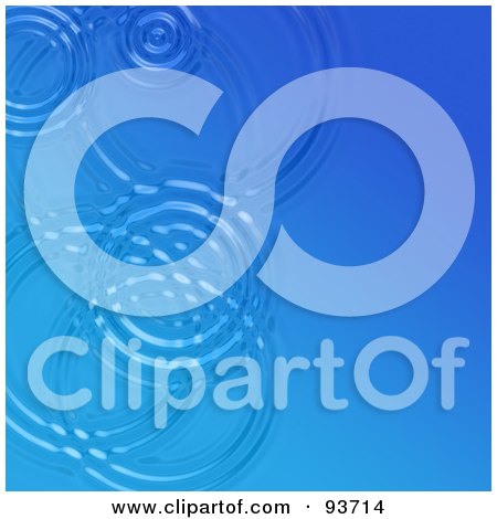 Royalty-Free (RF) Clipart Illustration of a Background Of Circular Ripples On Light Blue Water by Arena Creative
