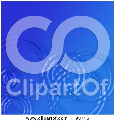 Royalty-Free (RF) Clipart Illustration of a Background Of Circular Ripples On Dark Blue Water by Arena Creative