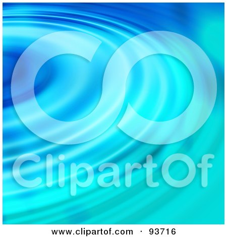 Royalty-Free (RF) Clipart Illustration of a Half Circle Of Blue Ripples by Arena Creative
