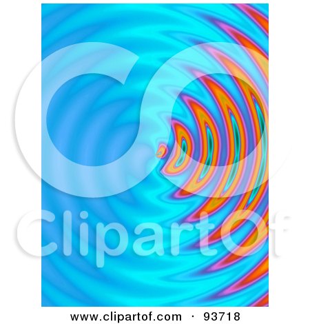 Royalty-Free (RF) Clipart Illustration of a  Centered Circular Ripple Background by Arena Creative