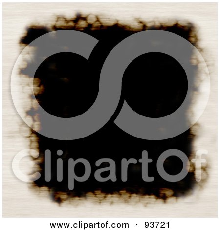 Royalty-Free (RF) Clipart Illustration of a Burnt Paper Frame - 1 by Arena Creative