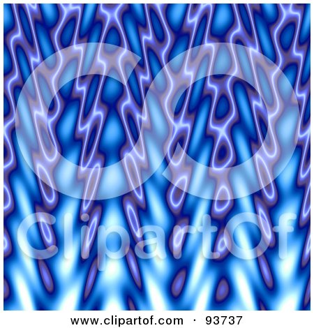 Royalty-Free Clipart Illustration Of A Blue Flames Background Pattern by Arena Creative