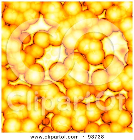 Royalty-Free Clipart Illustration Of A Background Of Orange And Yellow Cell Clusters by Arena Creative