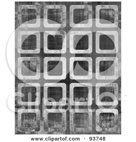Royalty-Free Clipart Illustration Of A Vertical Background Of Grungy White Squares And Texture Marks by Arena Creative